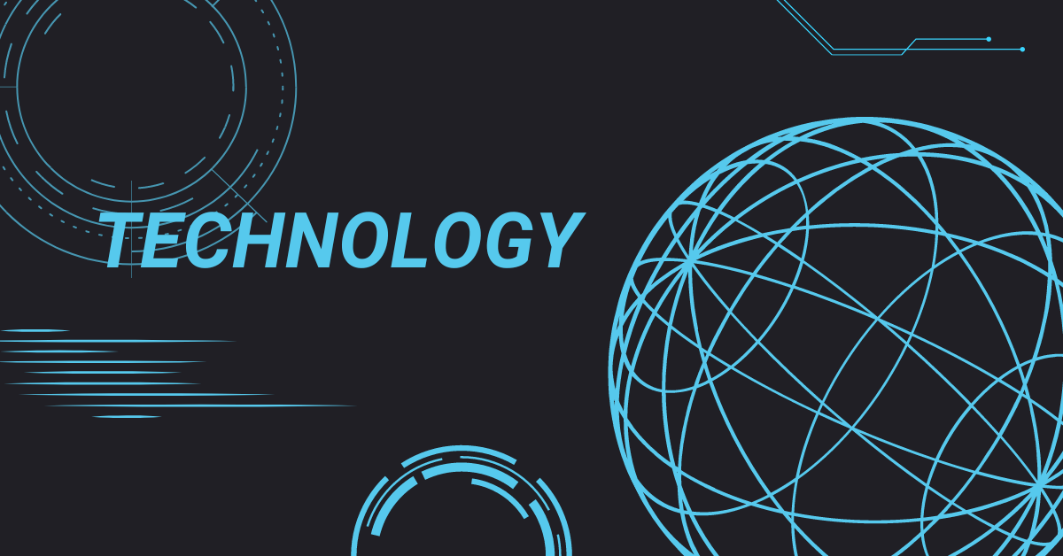 Abstract technology background featuring blue lines and circles, creating a modern and dynamic visual effect.